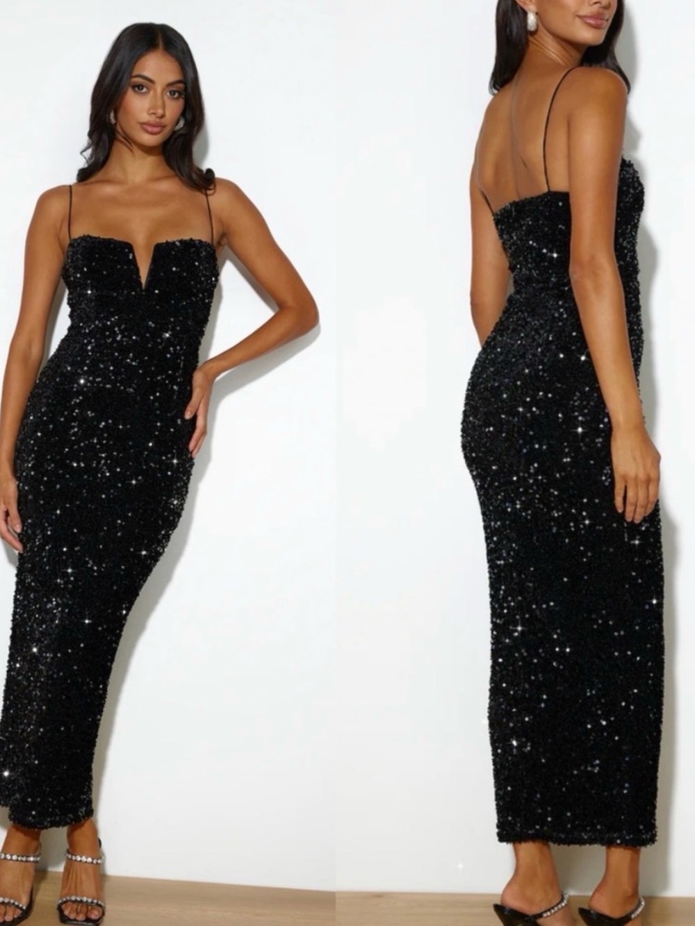 HELLO MOLLY Party Mood Sequin Maxi Dress